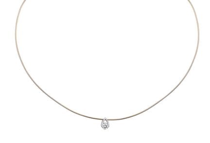 Ciondolo con diamante su catena: diamante taglio b