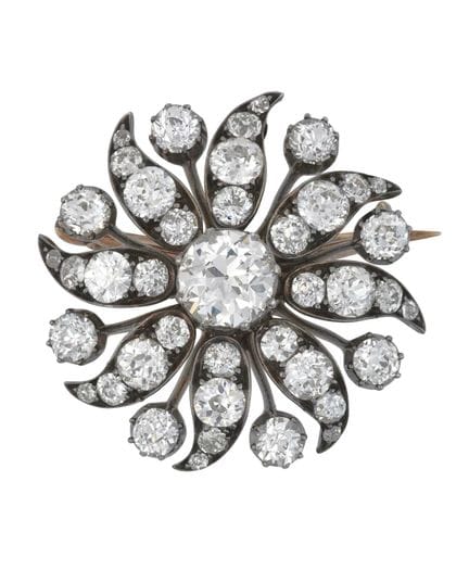 Spilla vittoriana con diamanti, risalente al 1880 