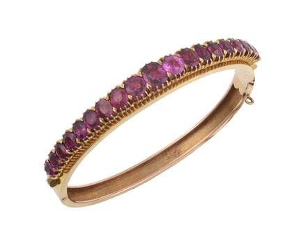Bracciale a cerniera con rubini: bracciale a cerni