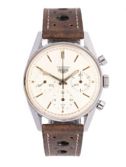 Heuer: orologio da polso cronografo in acciaio ino