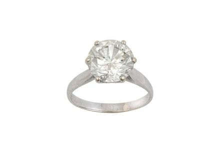 Anello solitario in oro bianco 18 carati con diama