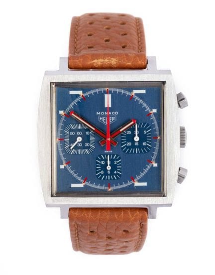 Heuer: orologio da polso cronografo in acciaio ino