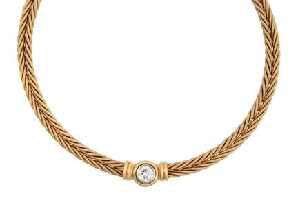 Collana con diamante, firmata Wellendorff: un diam