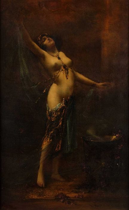R* Frenés (19th/20th Century) Exotic standing Orie