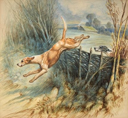 Basil Nightingale (1864-1940) "The Leading Hound" 