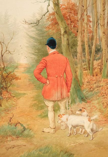 Charles Edwin M. Baldock (1876-c.1941) Standing hu