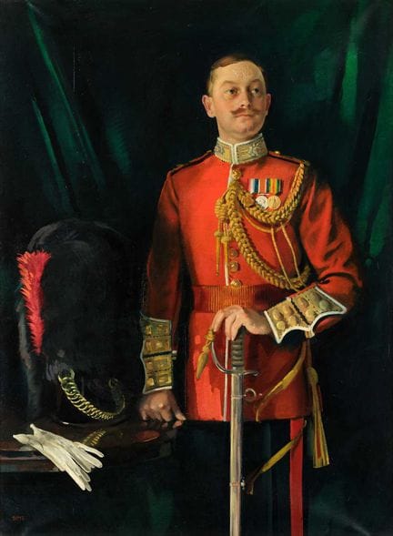 Charles Sims RA (1873-1928) Portrait of Sir Robert