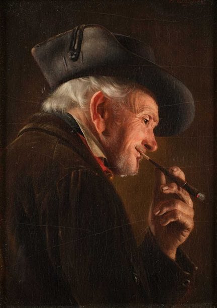 Fritz Wagner (1896-1939) German Portrait of an old