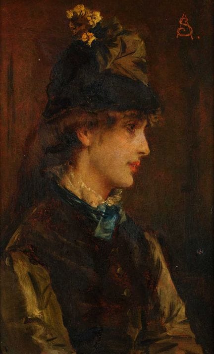 Alfred Émile Léopold Stevens (1823-1906) Belgian P