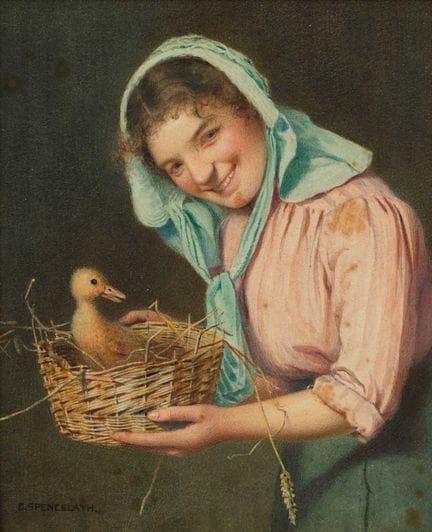 Charles Spencelayh RMS, HRBSA (1865-1958) The Duck