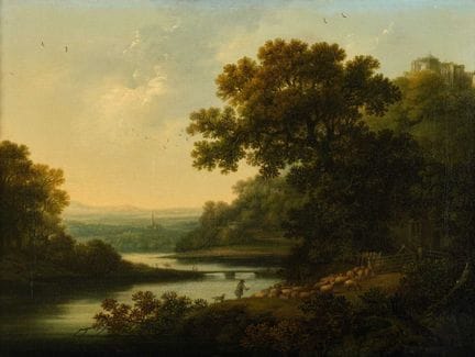 George Smith de Chichester (1714-1776) Paysage flu