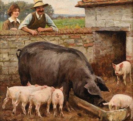 William Gunning King (1859-1940) The Young Family 