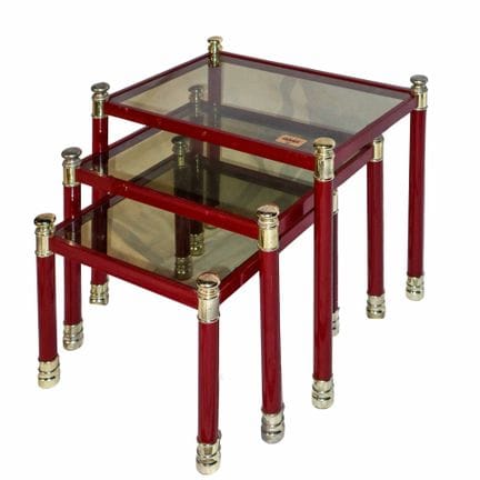 Morex – Dreiteiliges Set aus Vintage-Beistelltisch