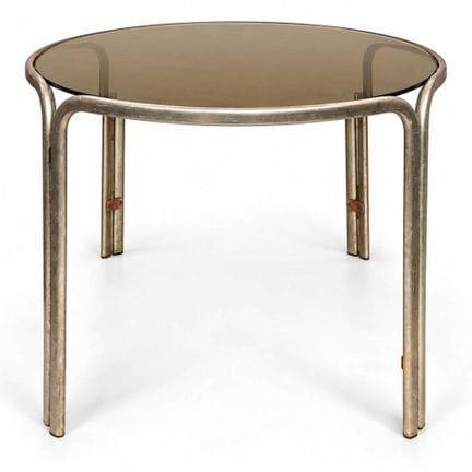 Romeo Rega (zugeschrieben) – Runder Tisch mit Glas
