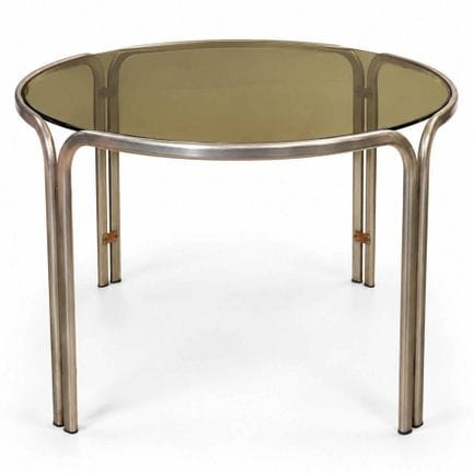 Romeo Rega (zugeschrieben) – Runder Tisch mit Glas