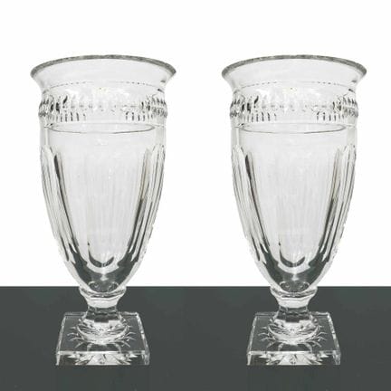 Nº 2 Jarrones de cristal Val Saint Lambert h 35,5 