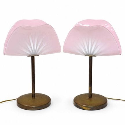 Paf Studio – Paar Tischlampen aus Muranoglas, 47 x