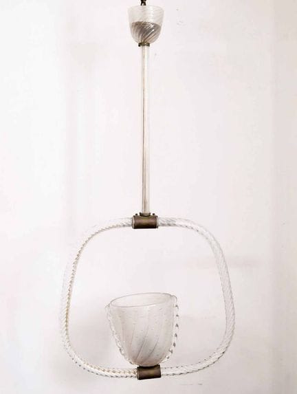 Barovier e Toso – Decò-Hängeleuchte aus Muranoglas