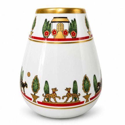 Cartier - Jarrón de porcelana blanca de Limoges co