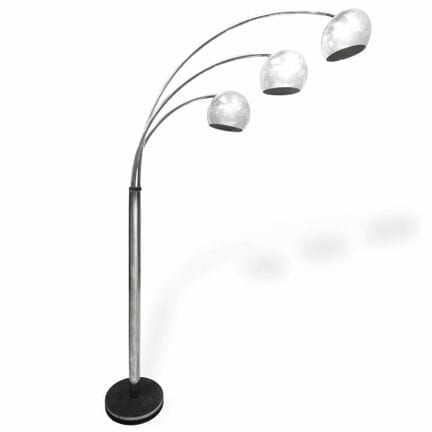 Design-Bogenleuchte mit drei Lichtern, 20. Jahrhun
