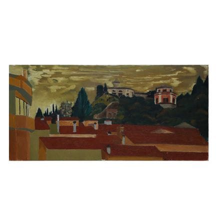 Paesaggio  50 x 100 cm Olio su tela Opera sprovvis