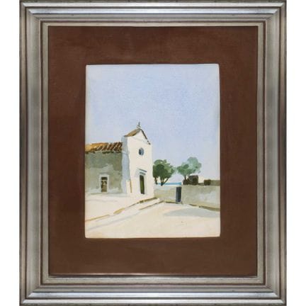 Landscape with church, 20th century h cm 31X23 in 