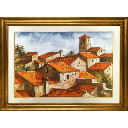 Lello M. Barresi (Palermo 1932)  - Tetti di case  