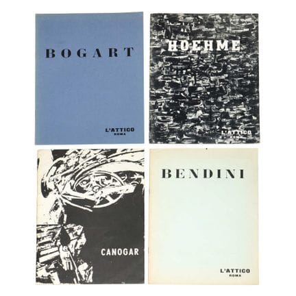 No. 4 Catalogs from the L'Attico Art Gallery, Rome