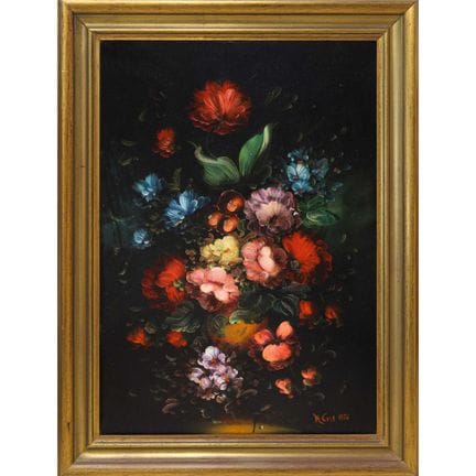 Nature morte aux fleurs, 1974  h 70,5 x 49,5 cm (a