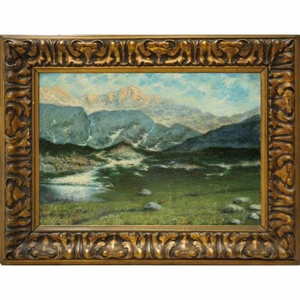 Berglandschaft, 1926, H 24 × 35 cm, im Rahmen H 34