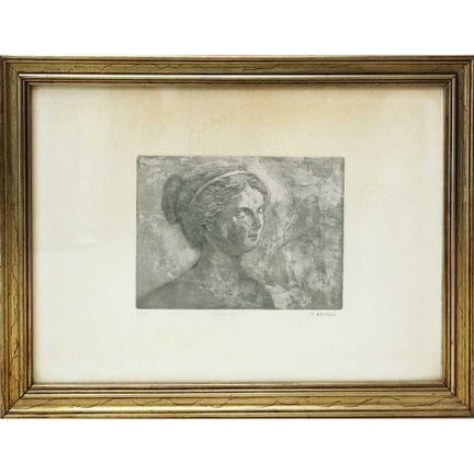 Greek sculpture bust, 36 x 50 cm (height), in a fr
