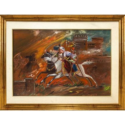 Sebastiano Guarnaccia - Bataille, 1990  h 50 x 70 