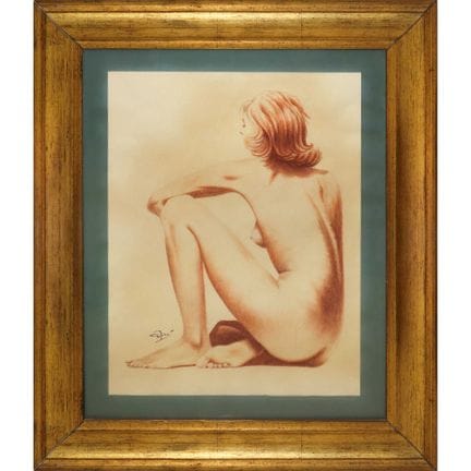 Frauenakt, H 68 × 53 cm, im Rahmen H 86 × 70 cm. U