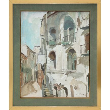 Scorcio urbano, 1978  h cm 50,5x40,5 in cornice h 