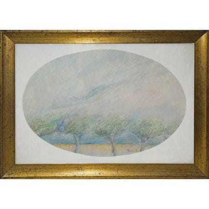 La pinède, 1983  h 46 x 67 cm, dans un cadre de h 