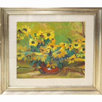 Nature morte aux tournesols, 1934  h 50 x 55 cm, d