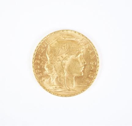 Moneta d'oro da 20 franchi, Marianne, 1907.