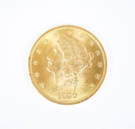 Moneta d'oro da 20 dollari USA, Liberty, 1900, Fil