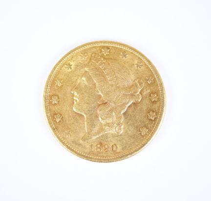 Moneta d'oro da 20 dollari USA, Liberty, 1890, San
