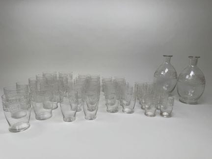 BACCARAT.
Modelo con cisnes.
Juego de copas de cri