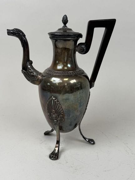 950/1000 silver tripod pitcher, marked with the “v