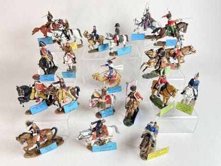 DEL PRADO.
Set of 20 Empire-era horsemen.
Height: 