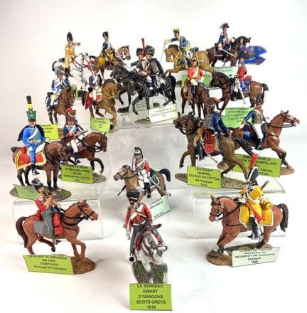 DEL PRADO.
Set of 18 lead soldiers on horseback.
A