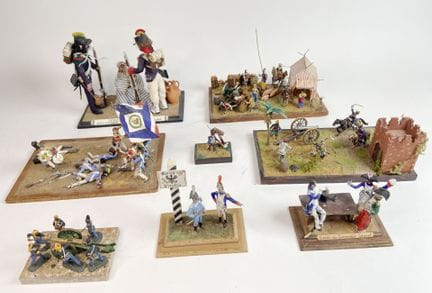 Ensemble de saynètes et divers soldats napoléonien