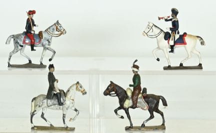 CBG, LEUCOTE, and others, set of four hand-painted