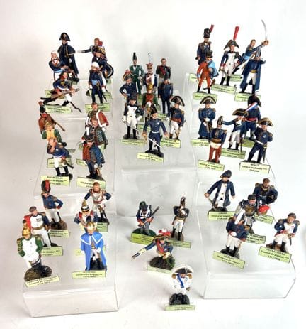 DEL PRADO.
Set of 46 lead figures of Napoleonic ge