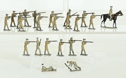 Twenty-four Prussian and other soldiers, full-reli