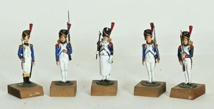 JABOULEY, 5 First Empire grenadiers, hand-painted 