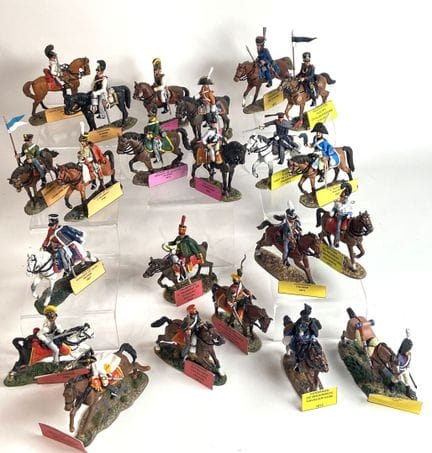 DEL PRADO.
Set of 22 lead soldiers on horseback.
A