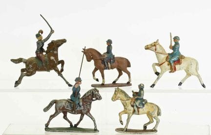 Set of five cavalry figures from the wars of 1870 